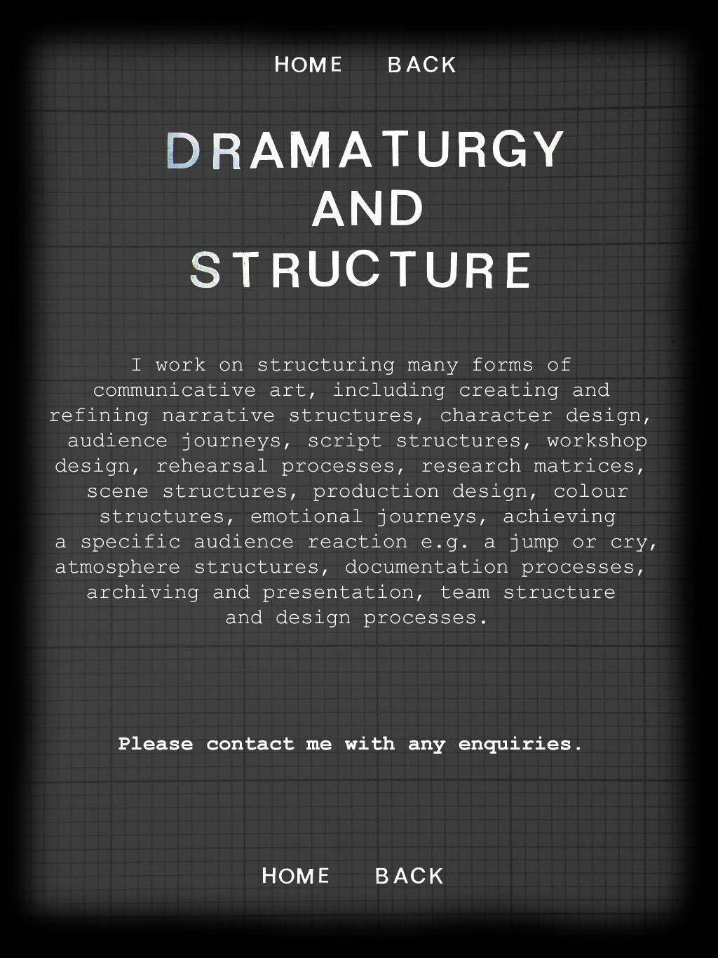 dramaturgy page